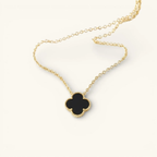 Clover Necklace Black